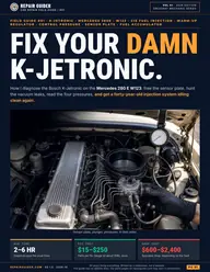 Fix Your Damn K-Jetronic cover