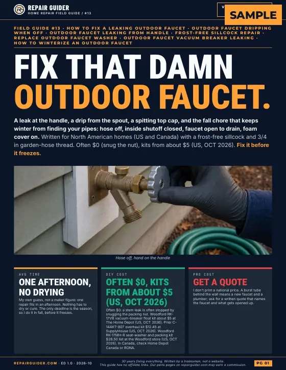 Sample page 1 of the field guide: cover
