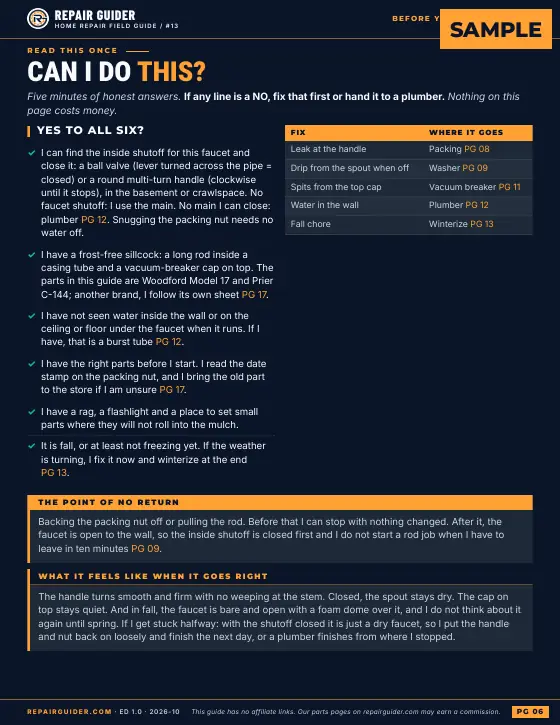 Sample page 6 of the field guide: Can I do this?