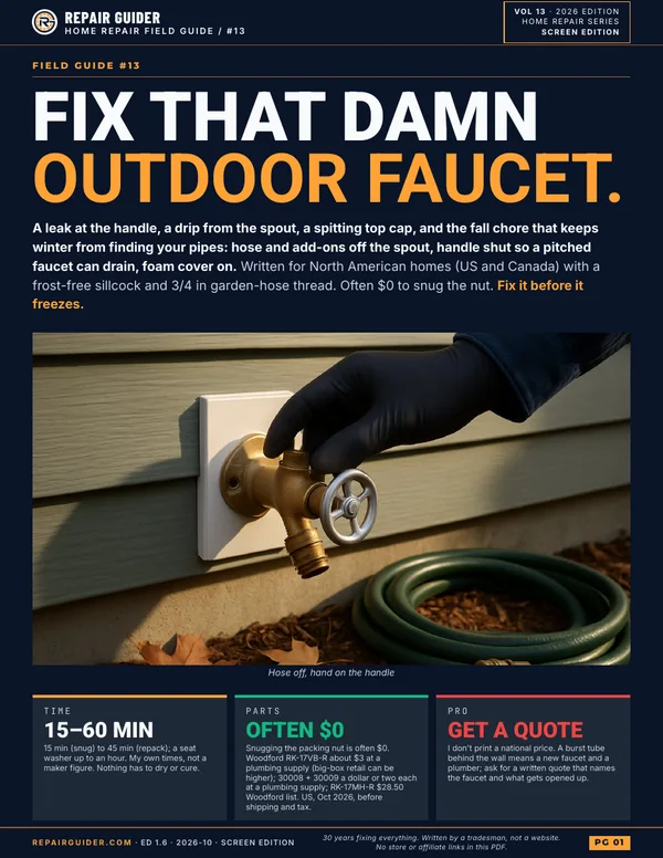 Fix a Leaking Outdoor Faucet — Home Repair Field Guides cover