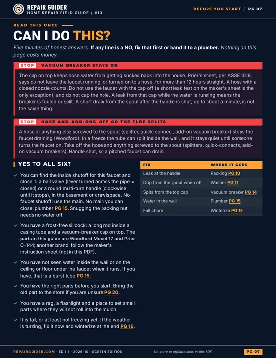 Sample page 7 of the field guide, edition 1.6: Can I do this?