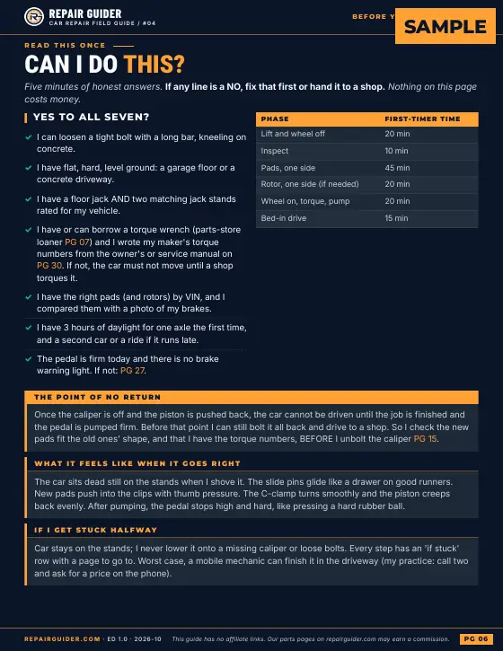 Sample page 6 of the field guide: Can I do this?